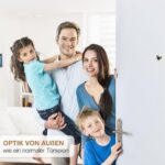 prsTECH DoorCAM DC2 PLUS digitaler Türspion mit 4,3-Zoll-Display an der Innenseite einer Wohnungstür