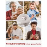 Sechs weisse X-Sense XS01-WX WLAN-Rauchmelder mit runder Testtaste in der Mitte