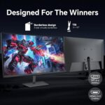 KTC H25X7 Gaming-Monitor mit 24,5 Zoll in Grau, schmaler Rahmen und Standfuss, Frontansicht