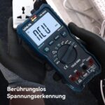 VENLAB VM600A Digital-Multimeter in Blau mit Messleitungen, Thermoelement und faltbarem Ständer