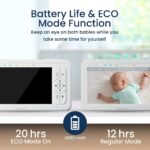 Babysense HDS2 Babyphone mit 5-Zoll-Elterneinheit und schwenkbarer Kamera mit Nachtlicht