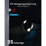 ieGeek ZS-GX3S Akku-Überwachungskamera in Schwarz mit Objektiv, Weisslicht und PIR-Sensor