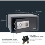 HMF Möbeltresor 4612412 in Anthrazit mit elektronischem Zahlenschloss und Fachboden