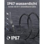 Endoskopkamera W400-B mit Doppellinse und LED-Beleuchtung am 5 m langen halbstarren Kabel