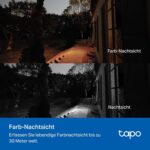 Tapo C51A Überwachungskamera in Weiss mit schwenkbarem Kamerakopf und Montagefuss