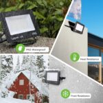 Lepro LED Strahler 50 W mit Aluminiumgehäuse, gehärtetem Glas und drehbarem Montagebügel