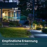 Linkind StarRay Solarstrahler mit Bewegungsmelder auf Erdspiess, 2er-Pack