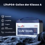 Timeusb 12V 100Ah LiFePO4-Akku Gruppe 31
