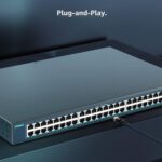 YuanLey 48-Port Gigabit-PoE-Switch mit 800 W Budget und zwei SFP-Uplinks im 19-Zoll-Metallgehäuse