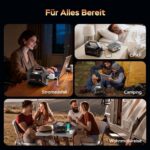 MARBERO Powerstation 99 Wh in Aprikose mit faltbarem 30-Watt-Solarmodul