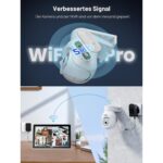 Hiseeu WLAN-Überwachungsset mit vier schwenkbaren 5-MP-PTZ-Kameras und 10-Zoll-Monitor