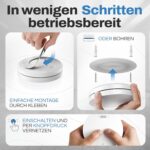 ALPENLUFT Funk-Rauchmelder im Fünfer-Set mit Rauch- und Hitzeerkennung