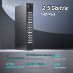 GigaPlus 24-Port 2,5-Gigabit-Switch lüfterlos im Metallgehäuse