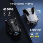 Holy Stone HS360D Drohne zusammengefaltet mit Fernsteuerung und zwei Akkus