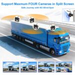 Set aus 7-Zoll-Monitor mit Halterung und schwarzer Funk-Rückfahrkamera URVOLAX UR61X.