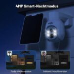 Hiseeu Solar-Kameraset mit vier Aussenkameras samt Solarpanel und dem Rekorder mit 10-Zoll-Bildschirm.