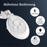 INSWAN INS-2 Dokumentenkamera mit mehrgelenkigem Arm, LED-Licht und kompaktem Standfuss.