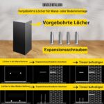 VEVOR Sicherheitsschrank in Schwarz mit zwei Türen, elektronischem Tastenfeld und Schlüsselaufnahme.