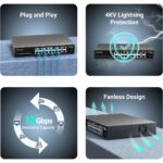 NICGIGA GS1620P PoE-Switch im 19-Zoll-Metallgehäuse mit 16 PoE-Ports und zwei Gigabit-Uplinks.
