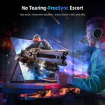 EVICIV tragbarer Monitor mit 18,5 Zoll Full-HD-Display, ausgeklapptem Ständer und gepolsterter Transporthülle