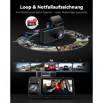 REDTIGER F17 3-Kanal-Dashcam mit Innenraumkamera