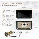 prsTECH DoorCAM DC2 PLUS digitaler Türspion mit 4,3-Zoll-Display an der Innenseite einer Wohnungstür