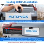 AUTO-VOX W7 Rückfahrkamera-Set mit 5-Zoll-Monitor und kabelloser Kamera für das Nummernschild