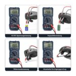 VENLAB VM600A Digital-Multimeter in Blau mit Messleitungen, Thermoelement und faltbarem Ständer