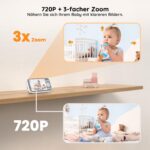 BOIFUN VB616 Babyphone in Weiss mit Kamera und 4-Zoll-Monitor