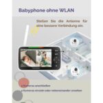 HelloBaby HB6550 Babyphone mit 5-Zoll-Monitor und schwenkbarer Kamera mit Infrarot-Nachtsicht