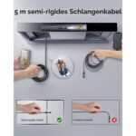 Endoskopkamera W400-B mit Doppellinse und LED-Beleuchtung am 5 m langen halbstarren Kabel