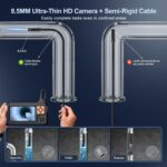 SKYBASIC P100-10M Endoskopkamera mit 4,3-Zoll-Bildschirm und 10 Meter halbstarrem Kabel