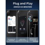 Acoath Endoskopkamera mit 7,9 mm Sonde, acht LEDs und 5 Meter halbstarrem Kabel