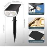 Linkind StarRay Solarstrahler mit Bewegungsmelder auf Erdspiess, 2er-Pack