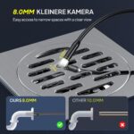 Qimic G30M Endoskopkamera mit 4,3-Zoll-Display, 8-mm-Kamerakopf und aufgerolltem 5-Meter-Kabel