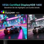 KTC M27T6 27-Zoll-Mini-LED-Monitor in Weiss mit QHD-Display und weissem Standfuss