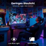 Amzfast AMZG27C1 Pro, gekrümmter 27-Zoll-Bildschirm mit 240 Hz, Frontansicht auf dem Standfuss