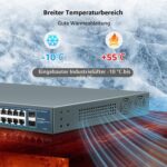 YuanLey 48-Port Gigabit-PoE-Switch mit 800 W Budget und zwei SFP-Uplinks im 19-Zoll-Metallgehäuse