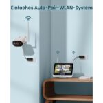 ZOSI WLAN-Überwachungsset mit vier Kameras und Rekorder mit eingebautem 12-Zoll-Bildschirm