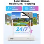 ZOSI 4MP WLAN-Überwachungsset mit sechs Kameras, Farbnachtsicht und 8-Kanal-Rekorder mit 2 TB