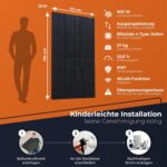 Solarway 500-W-Solarmodul in bifazialer Glas-Glas-Bauweise, Full Black mit Aluminiumrahmen
