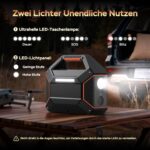 MARBERO Powerstation 99 Wh in Aprikose mit faltbarem 30-Watt-Solarmodul