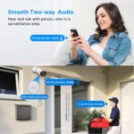 Hiseeu WLAN-Überwachungsset mit vier 5-MP-Kameras und Rekorder mit 12-Zoll-Bildschirm