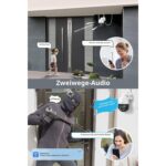 Jennov WLAN-Überwachungsset mit vier schwenkbaren 5-MP-PTZ-Kameras und automatischer Verfolgung