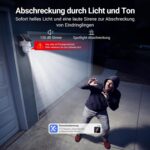 ANSQUE Solar-Akkukamera-Set mit zwei schwenkbaren 2K-Kameras und Basisstation