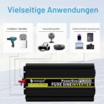 NOVOPAL Wechselrichter 3000 Watt von 12 Volt auf 230 Volt mit reiner Sinuswelle