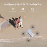Potensic ATOM 4K Drohne mit 3-Achsen-Gimbal, zusammengefaltet und im Flug