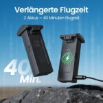 DEERC D35Plus Drohne mit Fernsteuerung und eingebautem 4,5-Zoll-Bildschirm