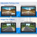 Set aus 7-Zoll-Monitor mit Halterung und schwarzer Funk-Rückfahrkamera URVOLAX UR61X.