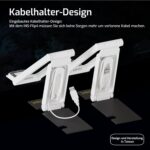 INSWAN INS-Flip 4 faltbare Dokumentenkamera mit Gelenkarm, LED-Licht und flacher Metallbasis.